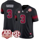 Jalil Farooq Jersey #3 Oklahoma Sooners 100th Anniversary Patch Vapor Football Black Stitched
