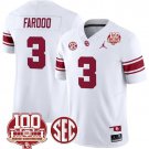 Jalil Farooq Jersey #3 Oklahoma Sooners 100th Anniversary Patch Vapor Football White Stitched