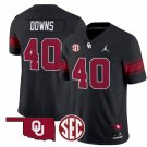 Ethan Downs Jersey #40 Oklahoma Sooners Football Throwback Vapor Limited Stitched Black