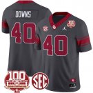 Ethan Downs Jersey Oklahoma Sooners 100th Anniversary Patch Vapor Football Anthracite Stitched