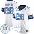 Omarion Hampton Jersey #28 North Carolina Tar Heels Vapor College Football Alternate White