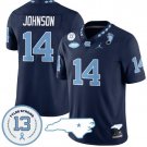 Max Johnson Jersey #14 North Carolina Tar Heels Vapor College Football Stitched Navy