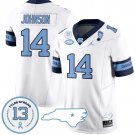 Max Johnson Jersey #14 North Carolina Tar Heels Vapor College Football Stitched Alternate White