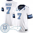 Kaimon Rucker Jersey #7 North Carolina Tar Heels Vapor College Football Stitched Alternate White