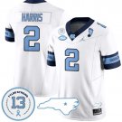 Jakeen Harris Jersey #2 North Carolina Tar Heels Vapor College Football Stitched Alternate White
