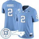 Jakeen Harris Jersey #2 North Carolina Tar Heels Vapor College Football Stitched Blue