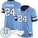 Darwin Barlow Jersey #24 North Carolina Tar Heels Vapor College Football Stitched Alternate Blue