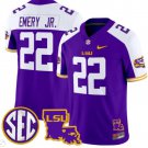 John Emery Jr Jersey #22 LSU Tigers 2024 Louisiana Patch Vapor College Football Purple Alternate