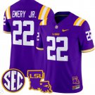 John Emery Jr Jersey #22 LSU Tigers 2024 Louisiana Patch Vapor College Football Purple Stitched