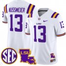 Garrett Nussmeier Jersey #13 LSU Tigers 2024 Louisiana Patch Vapor Limited College Football White