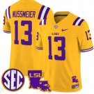 Garrett Nussmeier Jersey #13 LSU Tigers 2024 Louisiana Patch Vapor Limited College Football Gold