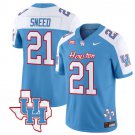 Stacy Sneed Jersey #21 Houston Cougars Oilers Inspired Vapor College Football Blue Alternate