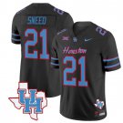Stacy Sneed Jersey #21 Houston Cougars Oilers Inspired Vapor College Football Limited Black Stitched