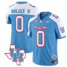 Manjack IV Jersey #0 Houston Cougars Oilers Inspired Vapor College Football Blue Alternate