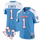 Donovan Smith Jersey #1 Houston Cougars Oilers Inspired Vapor College Football Blue Alternate