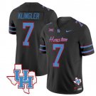 David Klingler Jersey #7 Houston Cougars Oilers Inspired Vapor College Football Limited Black