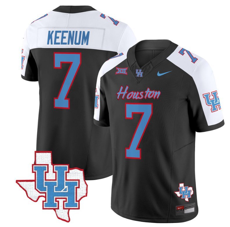 Case Keenum Jersey #7 Houston Cougars Oilers Jersey Inspired Vapor College Football Black Alternate