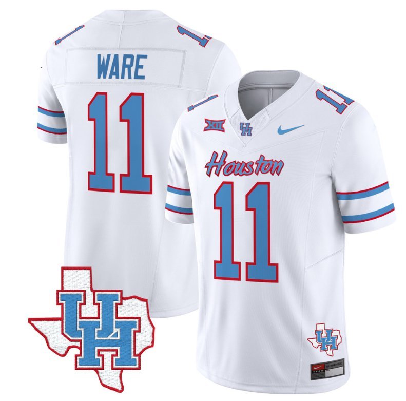 Andre Ware Jersey #11 Houston Cougars Oilers Jersey Inspired Vapor College Football Limited White