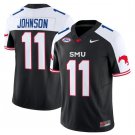 LJ Johnson Jr Jersey #11 SMU Mustangs Icy College Football Vapor Limited Black Alternate