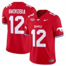 Isaiah Nwokobia Jersey #12 SMU Mustangs Icy College Football Vapor Limited Red