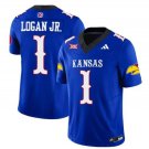 Kenny Logan Jr Jersey #1 Kansas Jayhawks Blackhawk Vapor Limited Football Royal