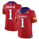Kenny Logan Jr Jersey #1 Kansas Jayhawks Blackhawk Vapor Limited Football Red