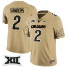 Shedeur Sanders Jersey #2 Colorado Buffaloes 2024 Vapor Limited NCAA Football Gold