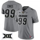 Shane Cokes Jersey #99 Colorado Buffaloes 2024 Vapor Limited NCAA Football Gray