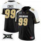 Shane Cokes Jersey #99 Colorado Buffaloes 2024 Vapor Limited NCAA Football Black Alternate