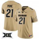 Coach Prime Jersey #21 Colorado Buffaloes 2024 Vapor Limited NCAA Football Gold