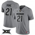 Coach Prime Jersey #21 Colorado Buffaloes 2024 Vapor Limited NCAA Football Gray