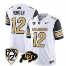 Colorado Buffaloes Travis Hunter Jersey #12 Vapor College Football All Stitched Black Sleeves