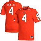 Rueben Bain Jr. Jersey Orange #4 Miami Hurricanes College Football Stitched