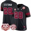 Danny Stutsman Jersey #28 Oklahoma Sooners 100th Anniversary Patch Vapor Football Stitched Black