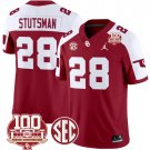Danny Stutsman Jersey Oklahoma Sooners 100th Anniversary Patch Vapor Football Crimson Alternate