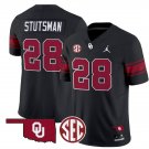 Danny Stutsman Jersey #28 Oklahoma Sooners Football Throwback Vapor Limited Stitched Black