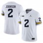 Will Johnson Jersey White #2 Michigan Wolverines College Football