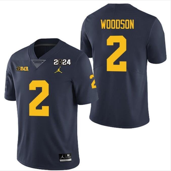 Will Johnson Jersey Navy #2 Michigan Wolverines 2024 College Champions Football