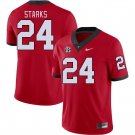 Georgia Bulldogs #24 Malaki Starks Jersey College Game New Red Football