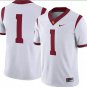 USC Trojans Jersey #1 No Name White Dri-FIT Game College Football Stitched