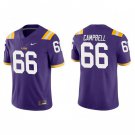 Will Campbell Jersey Purple #66 LSU Tigers College Game Football Sitched