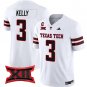 Josh Kelly Jersey #3 Texas Tech Red Raiders Vapor Limited Football White