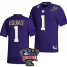 Rome Odunze Jersey #1 Washington Huskies Allstate Sugar Bowl Patch 2024 College Football Purple