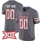 Custom Texas Tech Red Raiders Jersey Name and Number Vapor Limited Football Grey