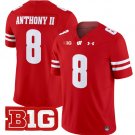 Vinny Anthony II Jersey #8 Wisconsin Badgers Vapor Football Stitched Red