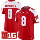Vinny Anthony II Jersey #8 Wisconsin Badgers Vapor Football Stitched Red Alternate