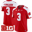 Tawee Walker Jersey #3 Wisconsin Badgers Vapor Football Stitched Red Alternate