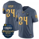 Jack Kiser Jersey #24 With Name Notre Dame Fighting Irish 2024 Shamrock Series Uniform Football