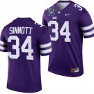 Ben Sinnott Jersey #34 Kansas State Wildcats 2023 Pop-Tarts Bowl Football Purple