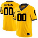 Custom Michigan Wolverines Jersey Name and Number NCAA College Football Yellow
